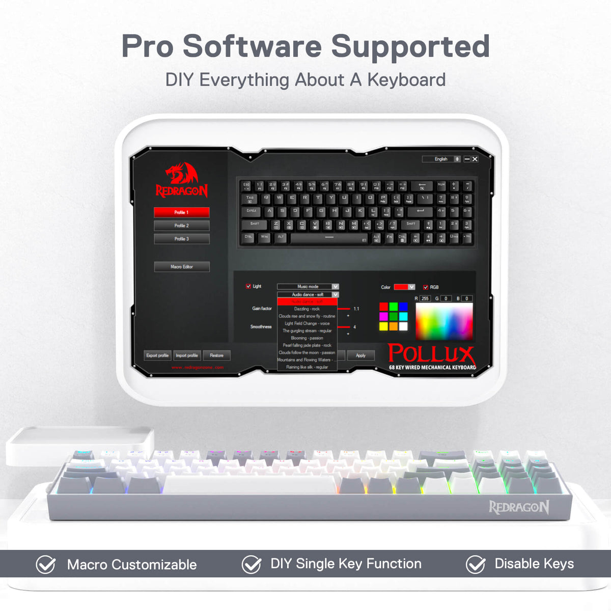 POLLUX K628 75% Wired Keyboard, image 11 of 11 - enlarged view