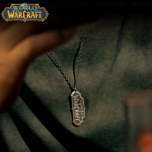 World of Warcraft Themed Logo Sterling Silver Pendant - alternate view