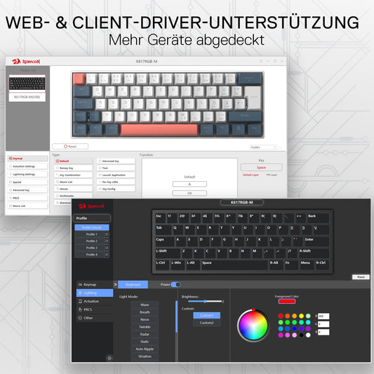 FIZZ K617 HE 60% Hall-Effekt Gaming-Tastatur QWERTZ - alternate view