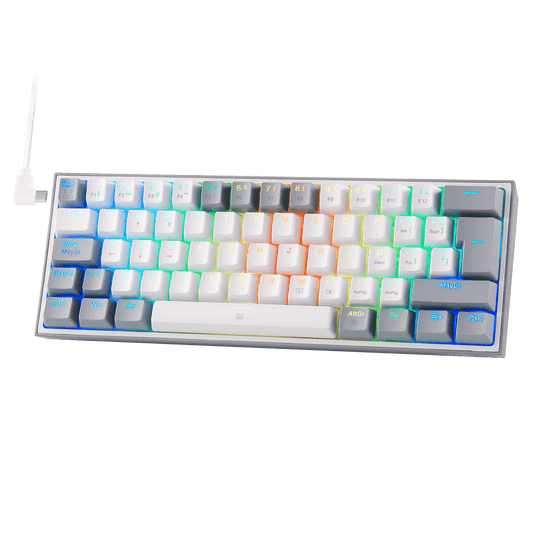 FIZZ K617ES Teclado Mecánico Mini 60% – Blanco y Gris - alternate view