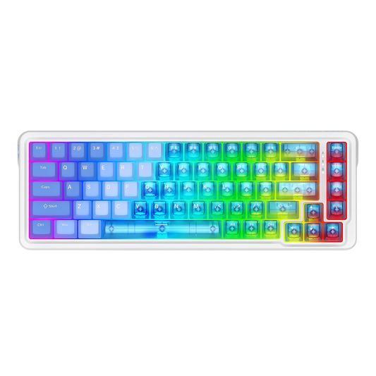 NOVA K709 HE Rapid Trigger Gaming Keyboard (Transparent Blue Keycaps) - alternate view