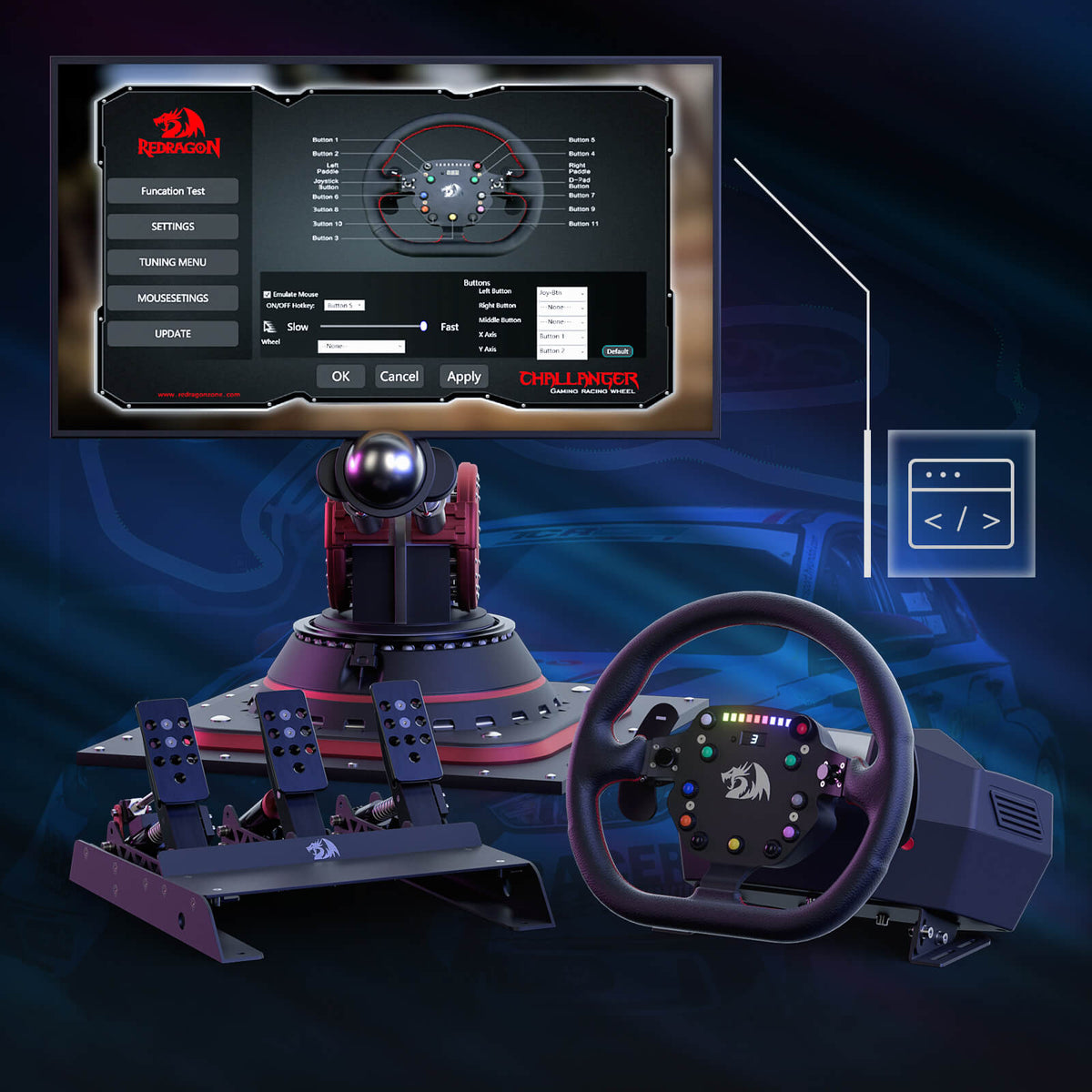 GT32 Racing Wheel & Pedals, image 15 of 15 - enlarged view
