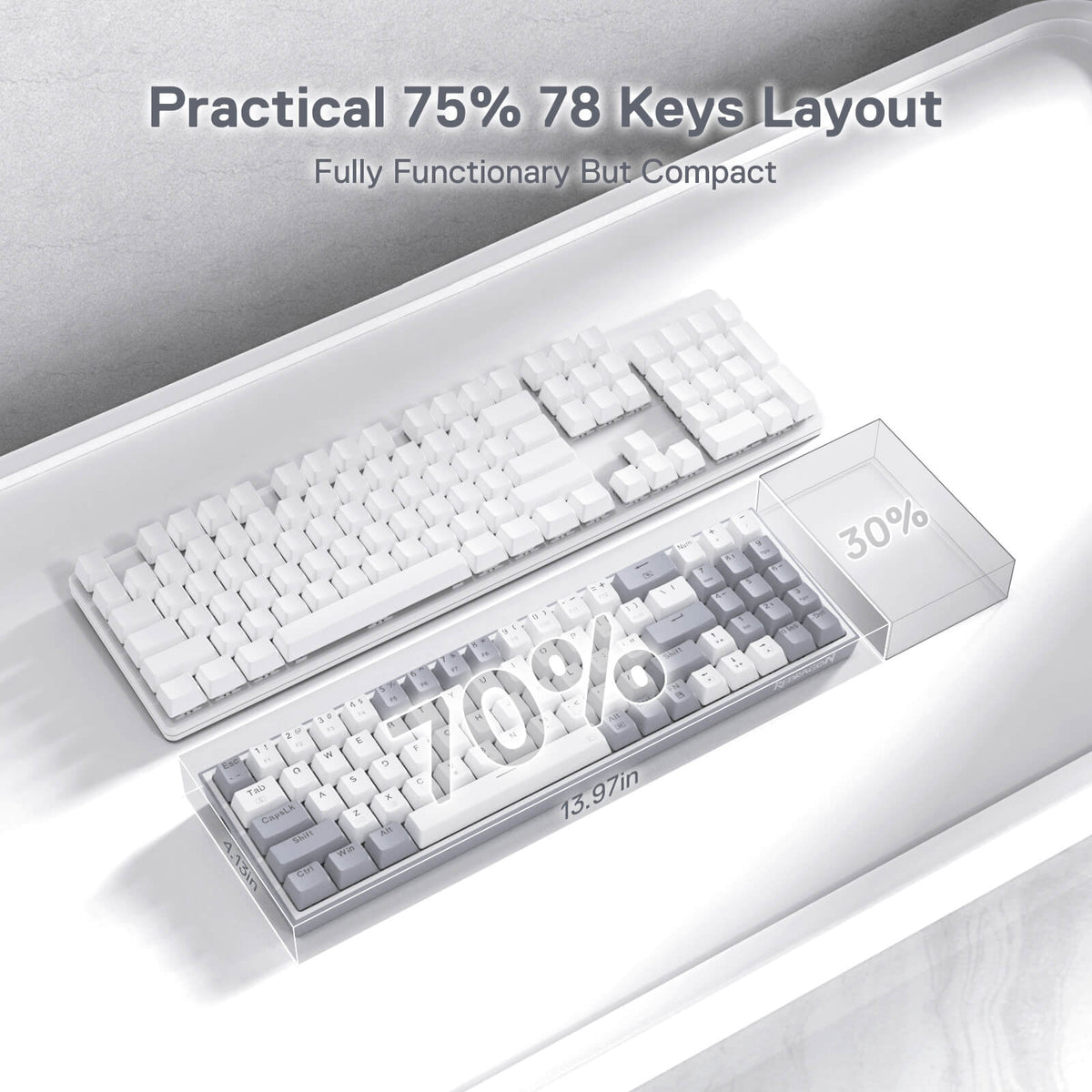 POLLUX K628 75% Wired Keyboard, image 6 of 11 - enlarged view