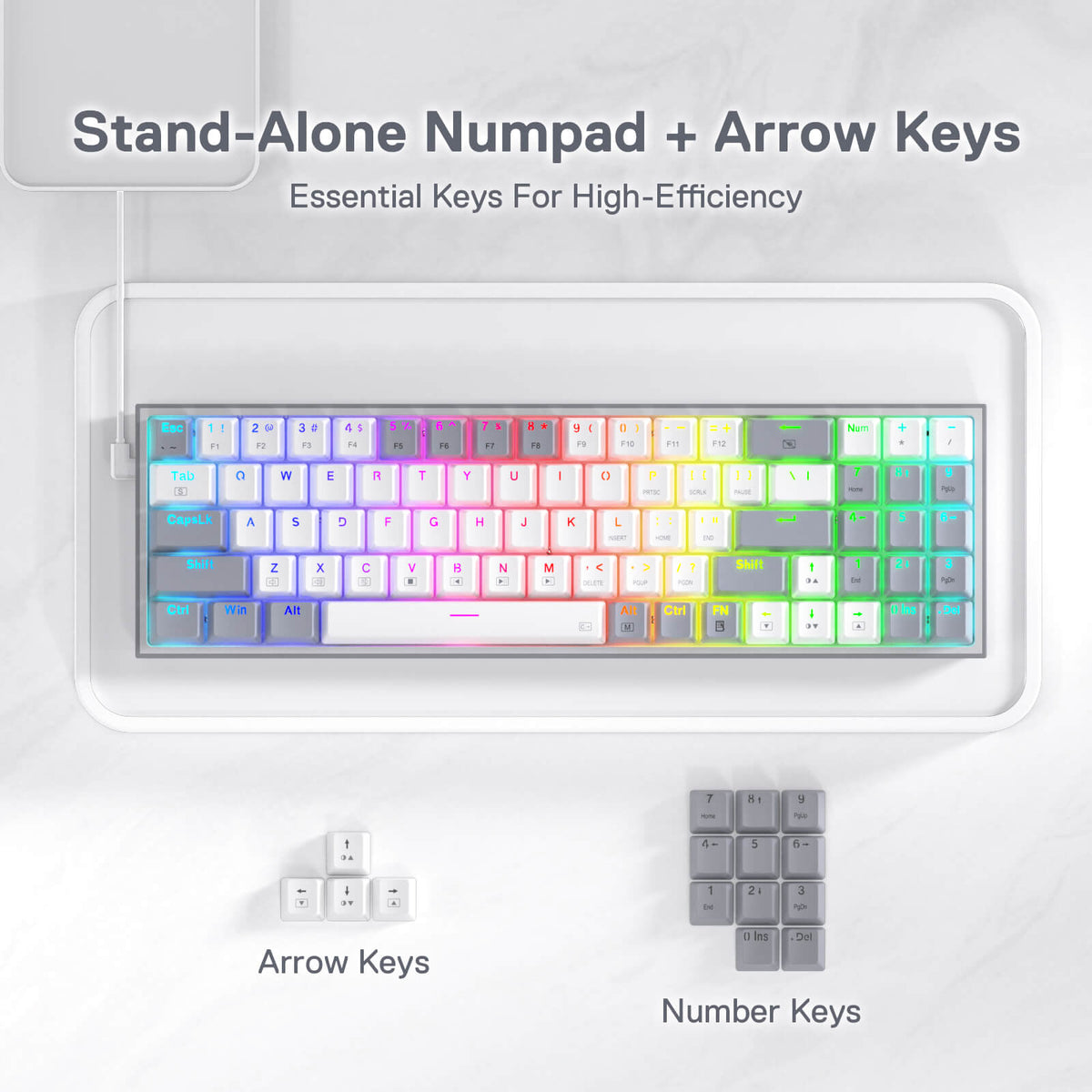 POLLUX K628 75% Wired Keyboard, image 7 of 11 - enlarged view