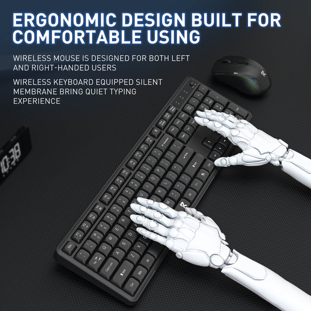 BS7634 Wireless Keyboard and Mouse Combo, image 7 of 15