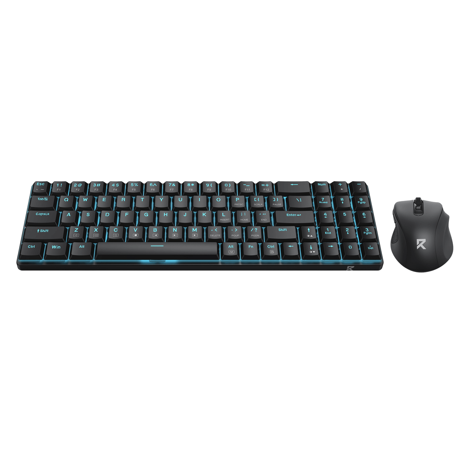 Redragon BS8773 Wireless Keyboard and Mouse Combo, 78 Keys 2.4Ghz Wireless Low-Profile Mechanical Brown Switch Keyboard w/Slim Compact Design & Single Blue Backlit, Comfort Grip 2400 DPI Max Mouse | show
