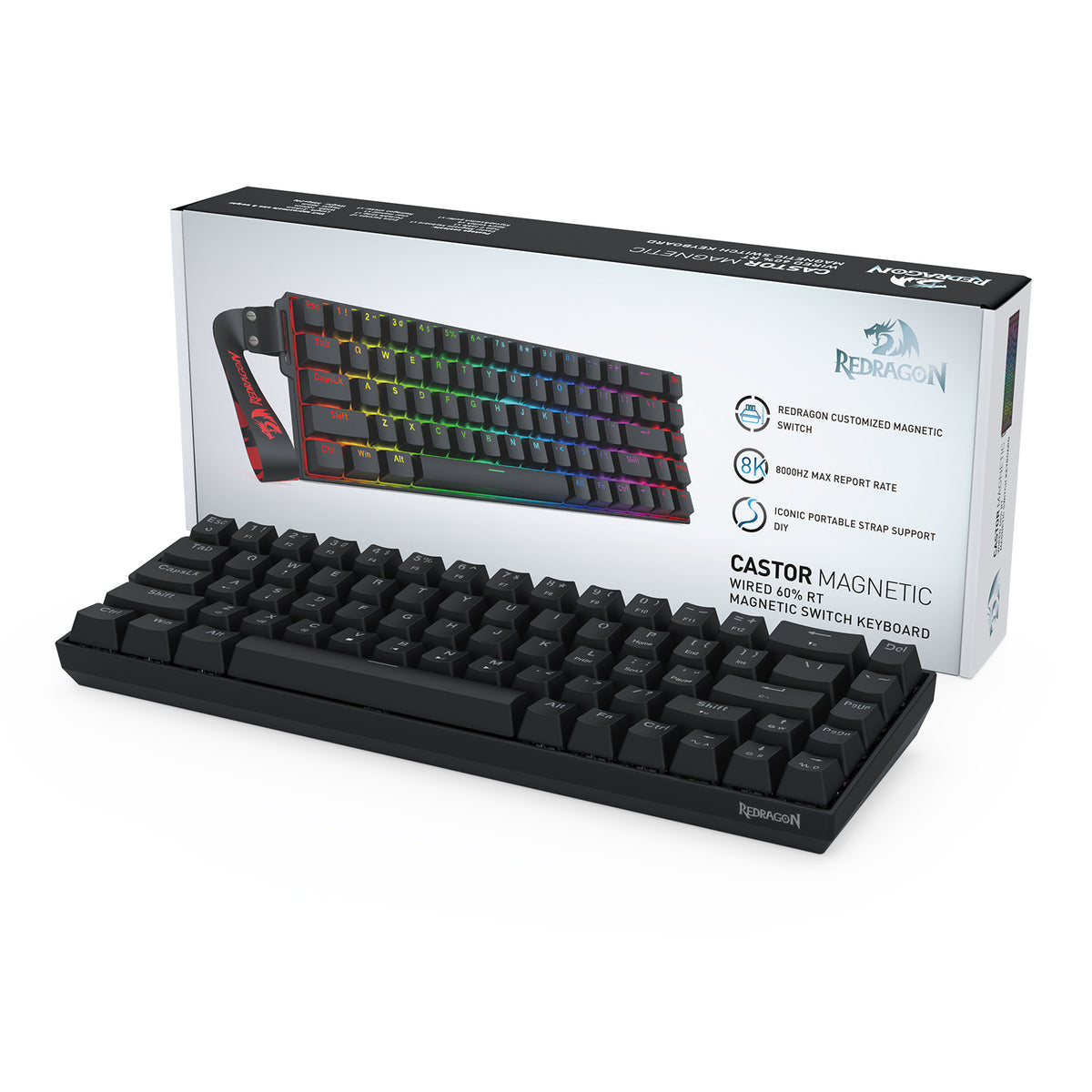 CASTOR K631 HE Rapid Trigger Gaming Keyboard, image 13 of 14 - enlarged view