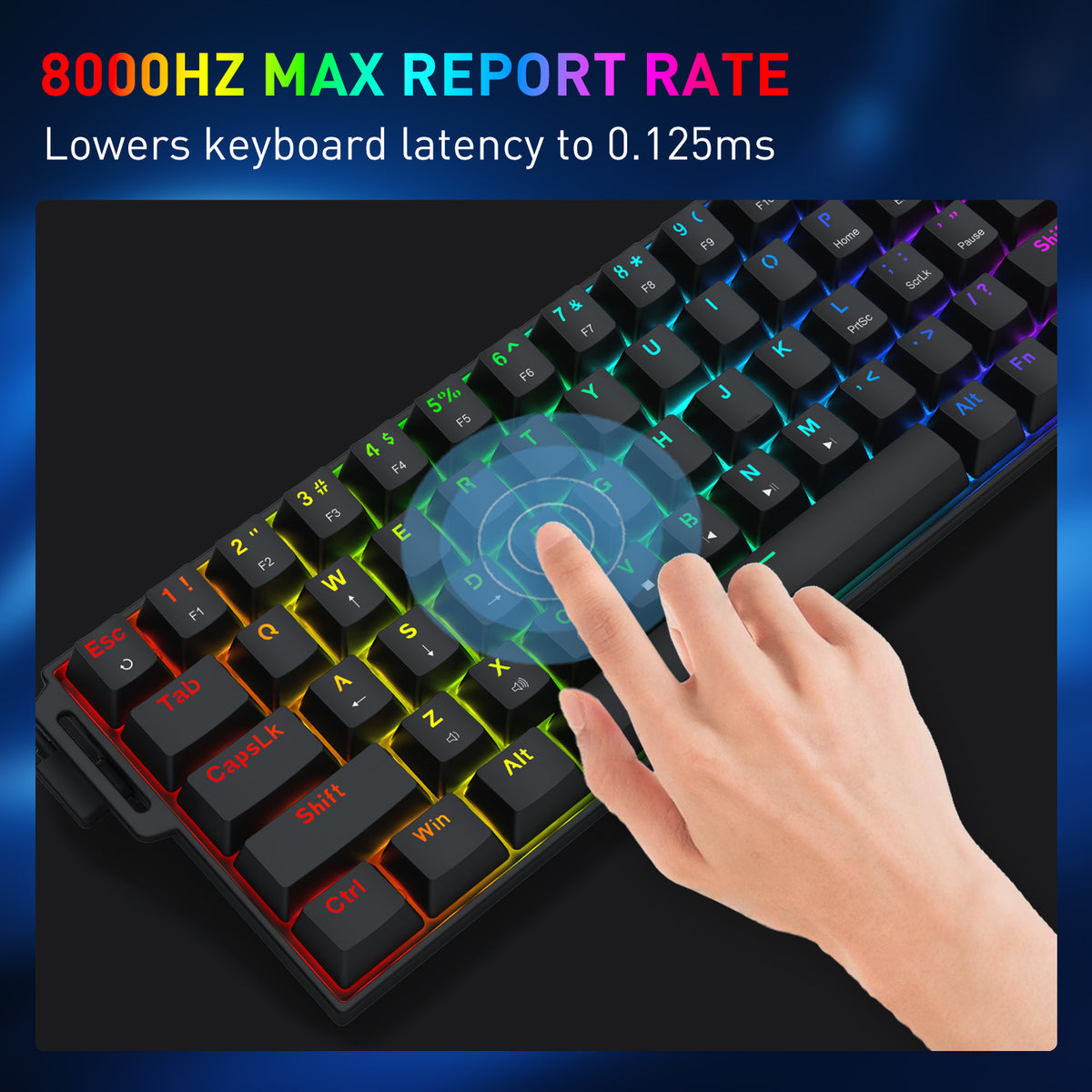 CASTOR K631 HE Rapid Trigger Gaming Keyboard, image 8 of 14