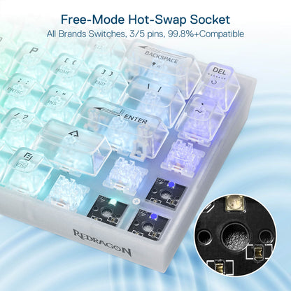 CASTOR K631 PRO Full-Transparent Mechanical Keyboard - thumbnail 7