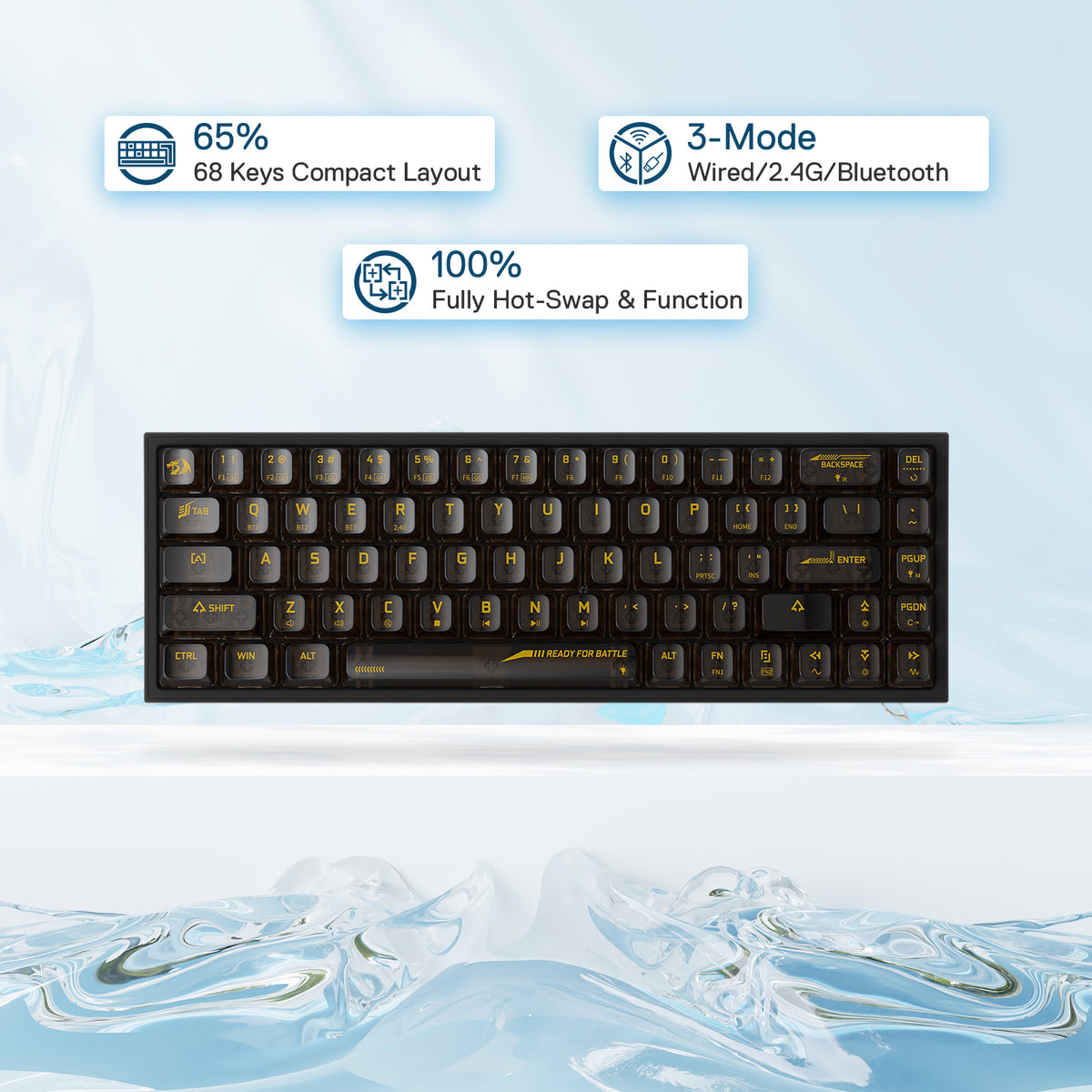 CASTOR K631 PRO Full-Transparent Mechanical Keyboard, image 5 of 11