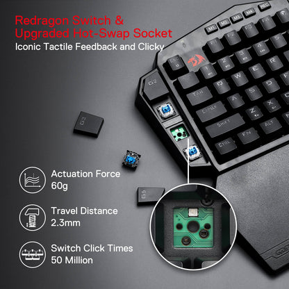 DITI K585 Pro Wireless One-Handed Gaming Keyboard - thumbnail 11