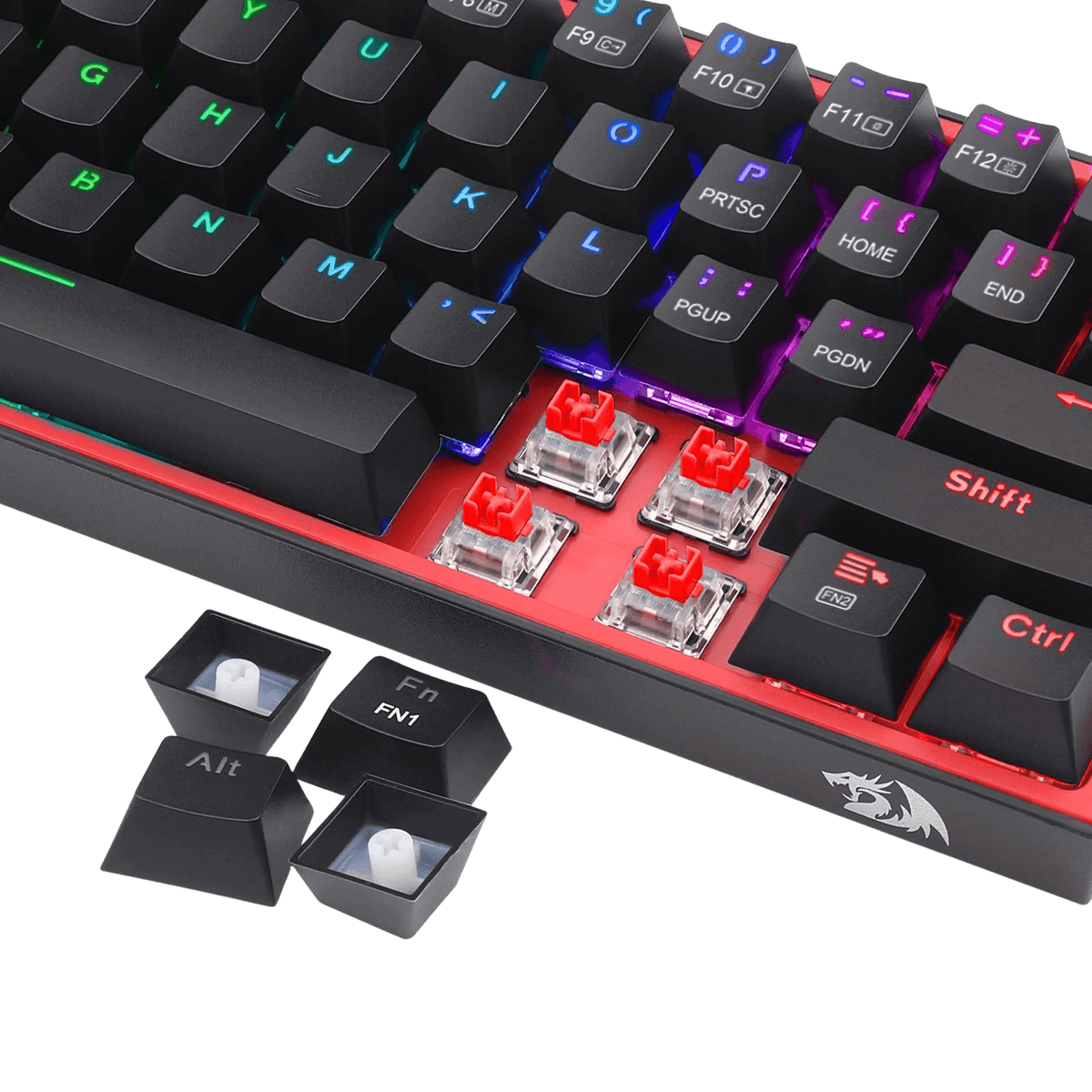 FIZZ K617 60% Wired Mechanical Keyboard (Red Inner), image 7 of 10