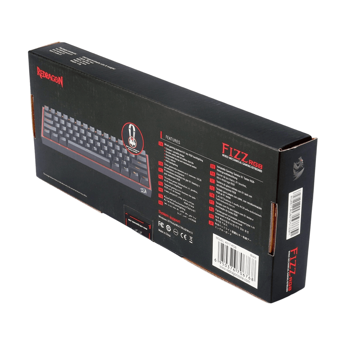 FIZZ K617 60% Wired Mechanical Keyboard (Red Inner), image 10 of 10