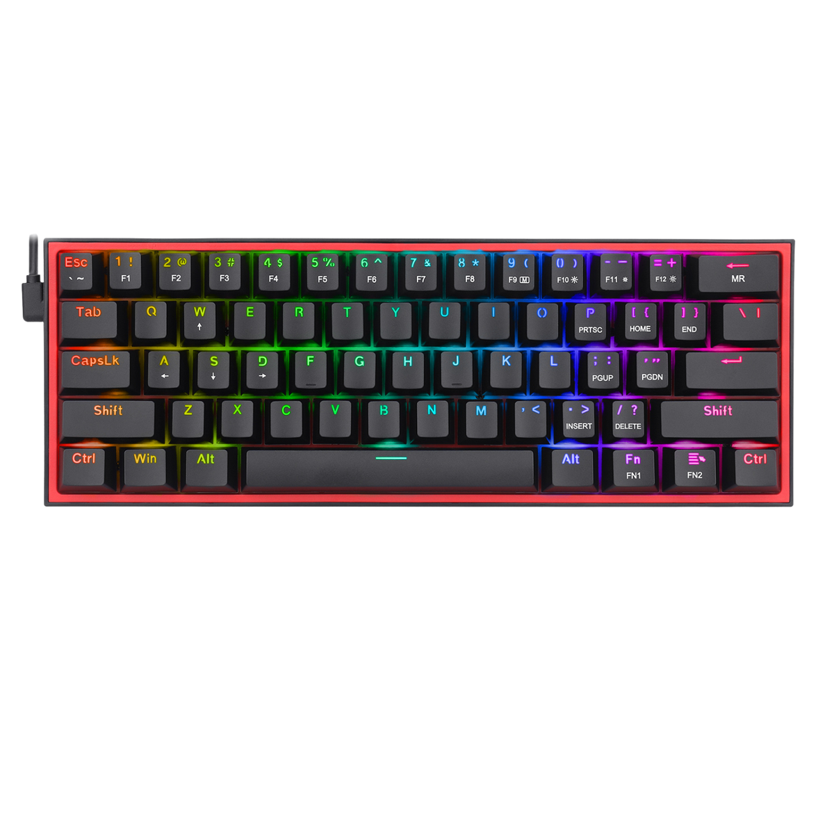 FIZZ K617 60% Wired Mechanical Keyboard (Red Inner), image 1 of 10