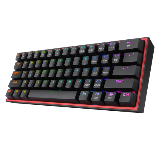 FIZZ K617 60% Wired Mechanical Keyboard (Red Inner) - alternate view