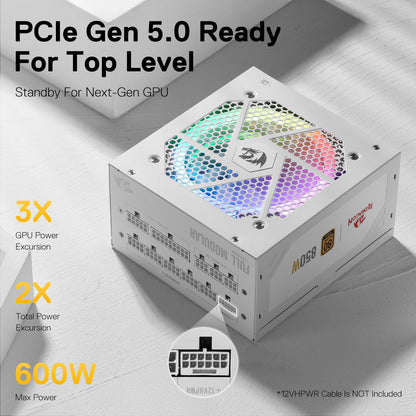 80 Plus® Gold Certified Fully Modular RGB PSU (Black & White) - thumbnail 16