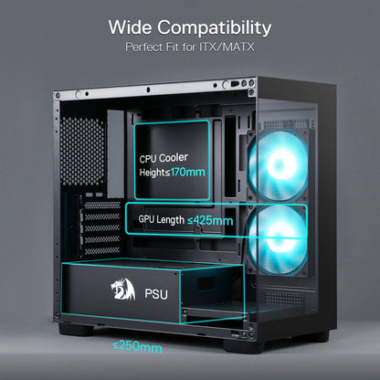 GRINDOR GC218M M-ATX Gaming PC Case - thumbnail 6