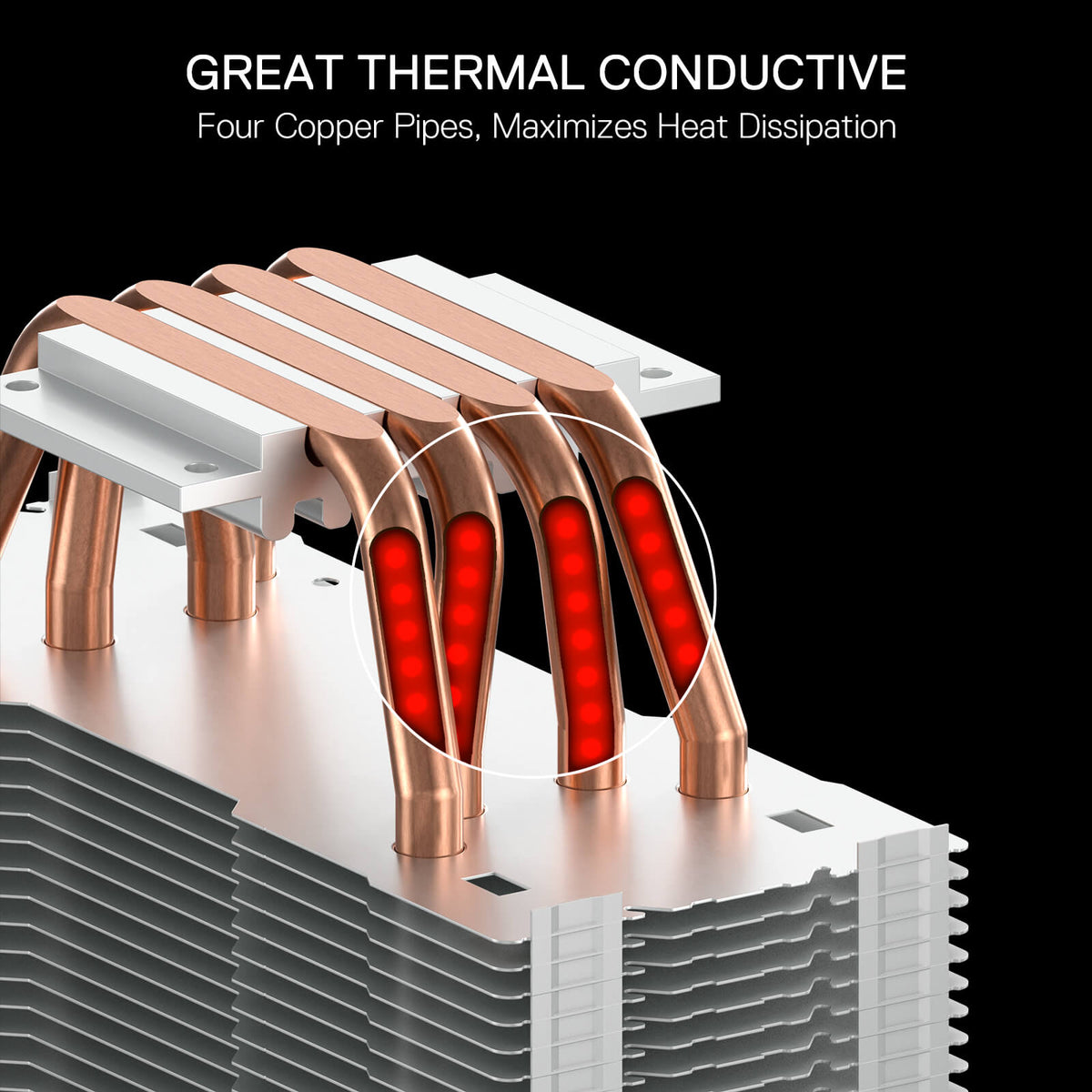 HODUR C219 ARGB Single Tower CPU Air Cooler, image 10 of 15 - enlarged view