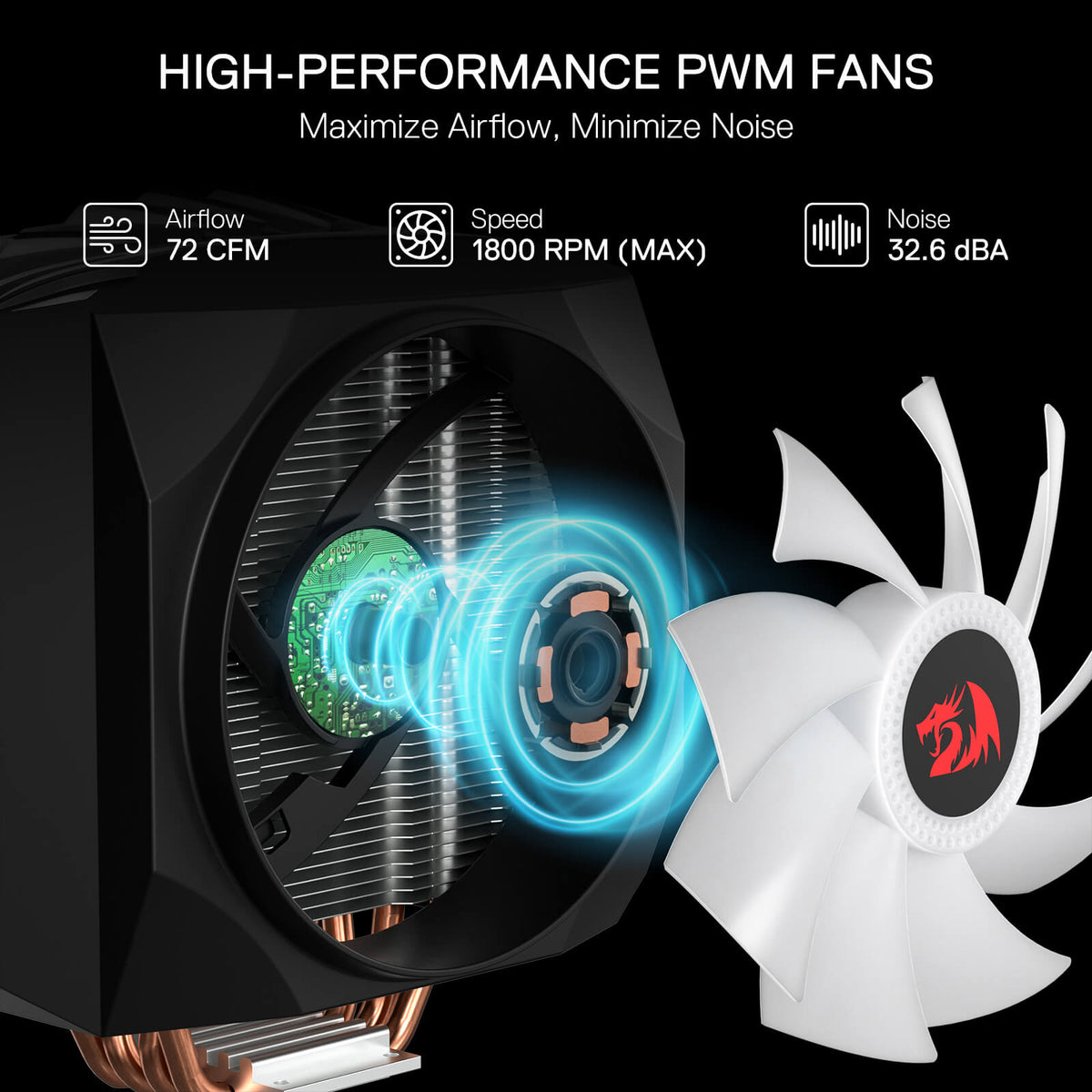 HODUR C219 ARGB Single Tower CPU Air Cooler, image 5 of 15 - enlarged view