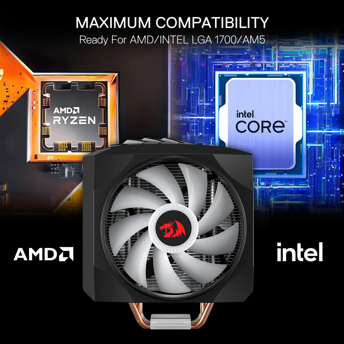 HODUR C219 ARGB Single Tower CPU Air Cooler, image 8 of 15 - enlarged view