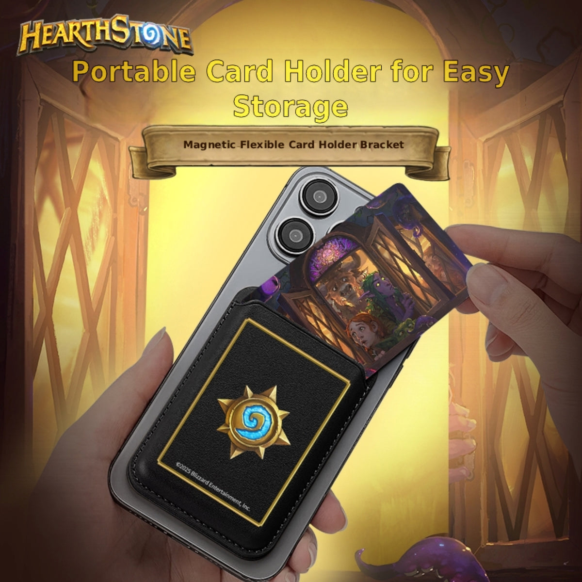 Hearthstone Magnetic Wallet Doubles as Phone Stand, image 3 of 9
