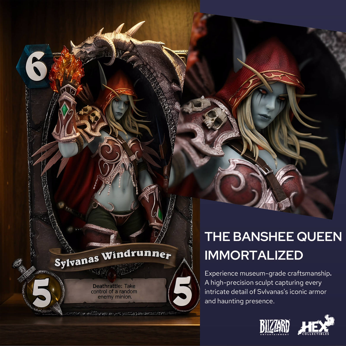 Hearthstone  Sylvanas Card Display Frame, image 5 of 5 - enlarged view