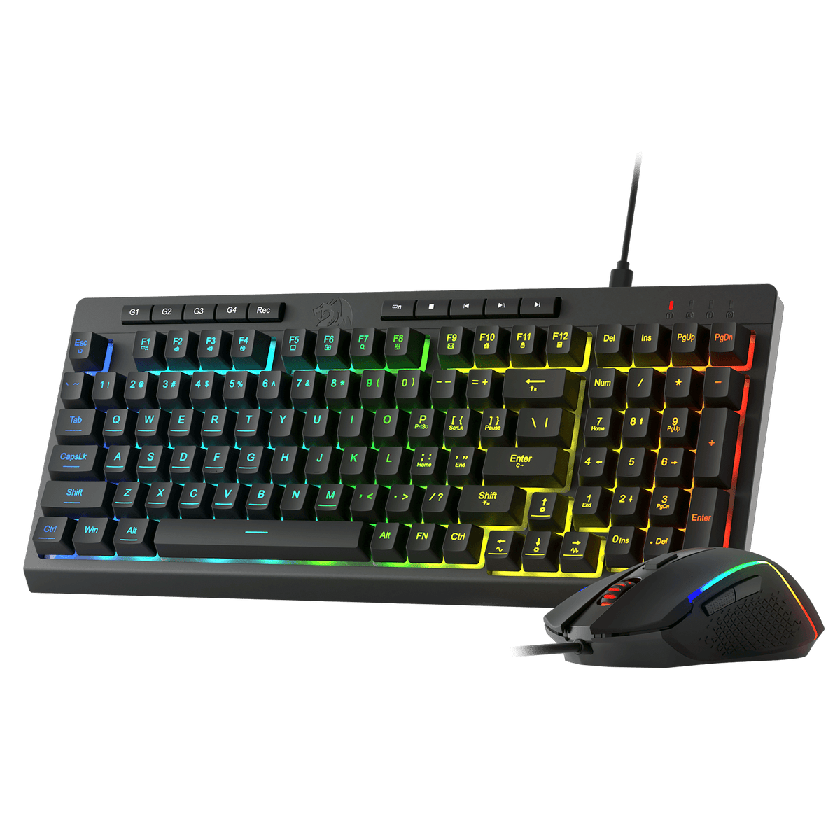 RYLO S141 Membrane Gaming Keyboard & Mouse Wired Combo, image 1 of 9