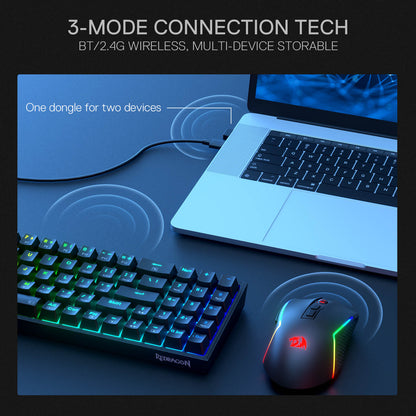 (Open-box) K628 75% Mechanical Gaming Keyboard M693 Gaming Mouse Tri-Modes Combo - thumbnail 2