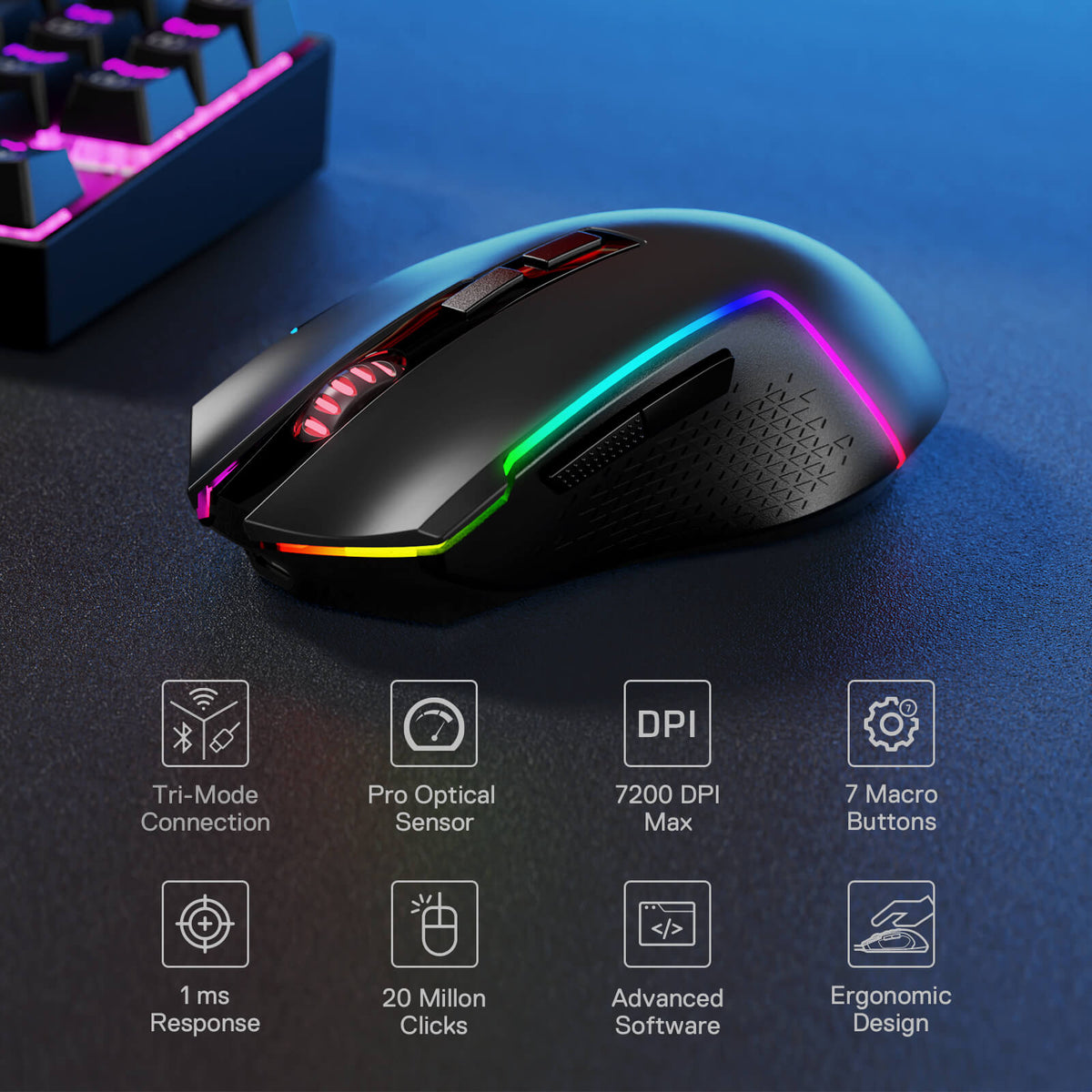 (Open-box) K628 75% Mechanical Gaming Keyboard M693 Gamin..., image 3 of 15
