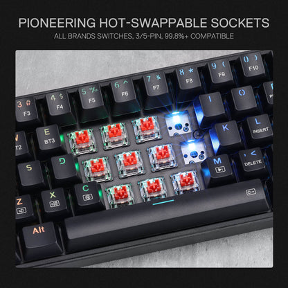(Open-box) K628 75% Mechanical Gaming Keyboard M693 Gaming Mouse Tri-Modes Combo - thumbnail 6