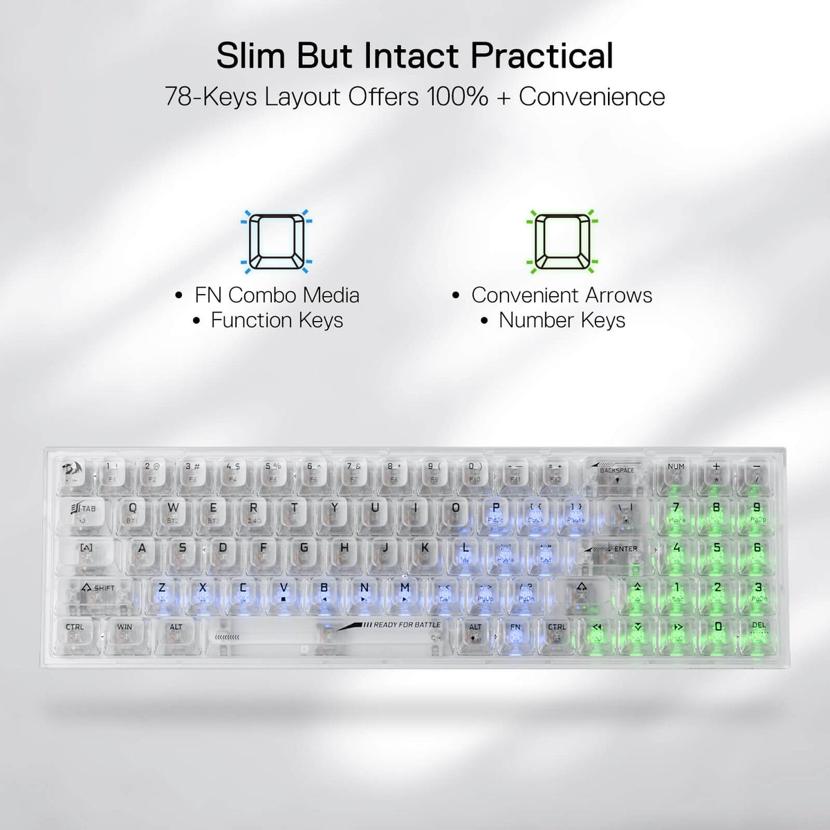 POLLUX K628 PRO SE 75% Full-Transparent Keyboard, image 11 of 11 - enlarged view