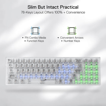 POLLUX K628 PRO SE 75% Full-Transparent Keyboard - thumbnail 11