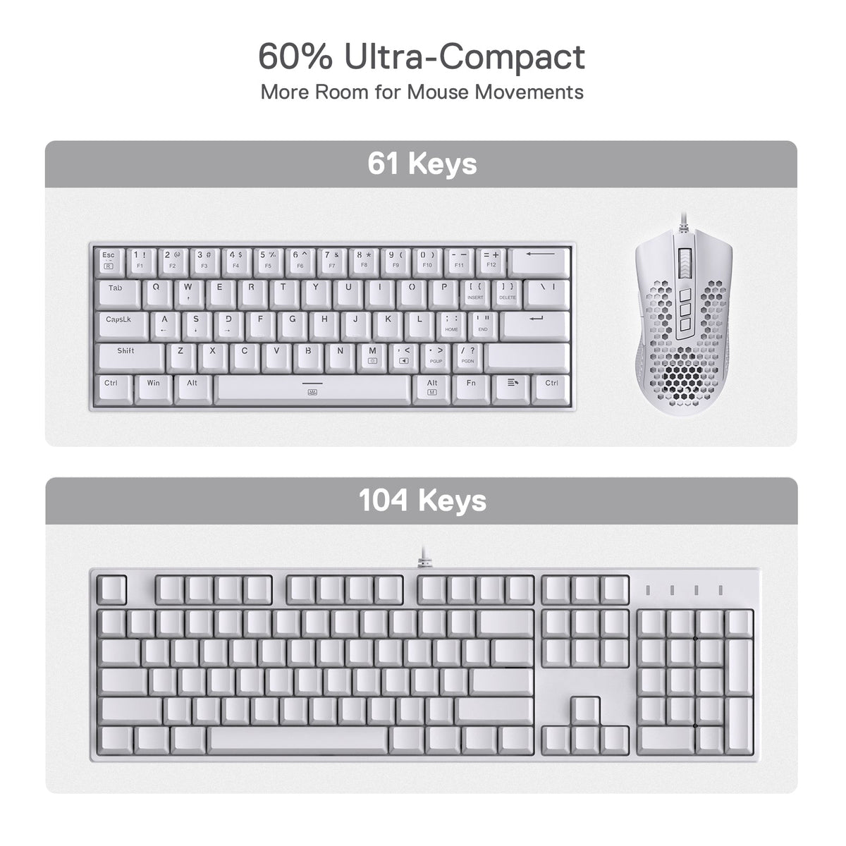 (Open-box) DRAGONBORN K630 Wired 60% Keyboard, image 14 of 16 - enlarged view