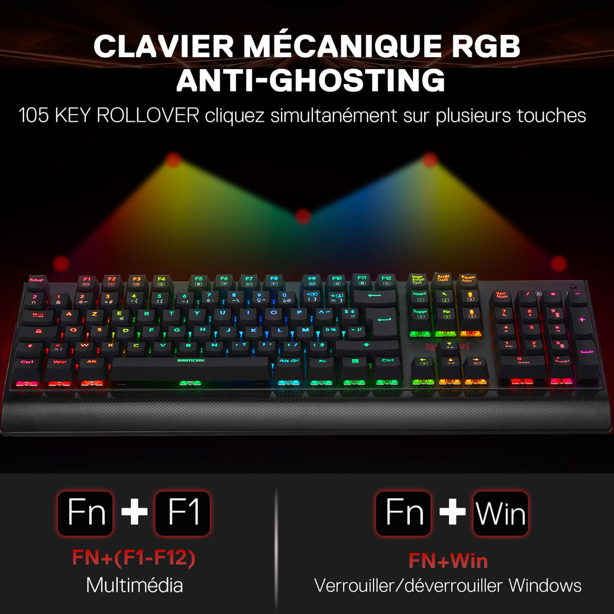 KALA K557 Clavier De Jeu À Membrane Filaire (French Layou..., image 7 of 7