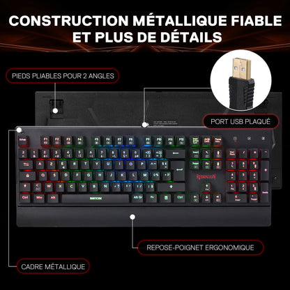 KALA K557 Clavier De Jeu À Membrane Filaire (French Layout Only) - thumbnail 5
