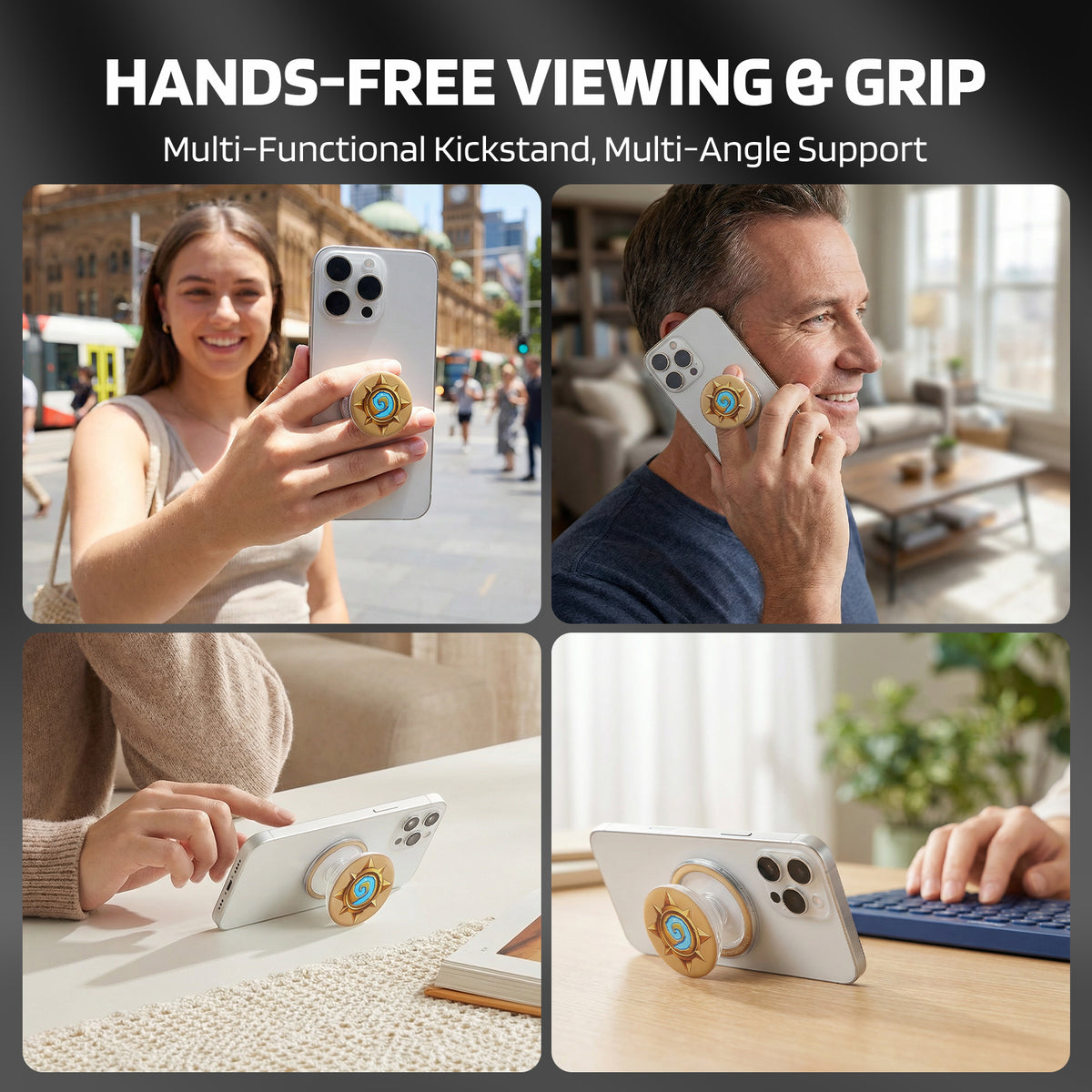 Hearthstone Magnetic Airbag Phone Grip, image 6 of 6 - enlarged view