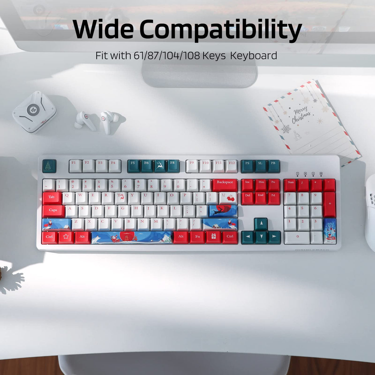 (Only Keycaps) Redragon X LTC  PBT 108 Keycaps Set, Thick..., image 9 of 9 - enlarged view