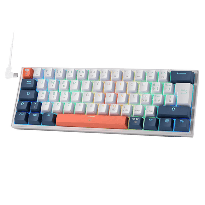 Clavier mécanique FIZZ K617 60 Blanc et Gris Petit  - thumbnail 1