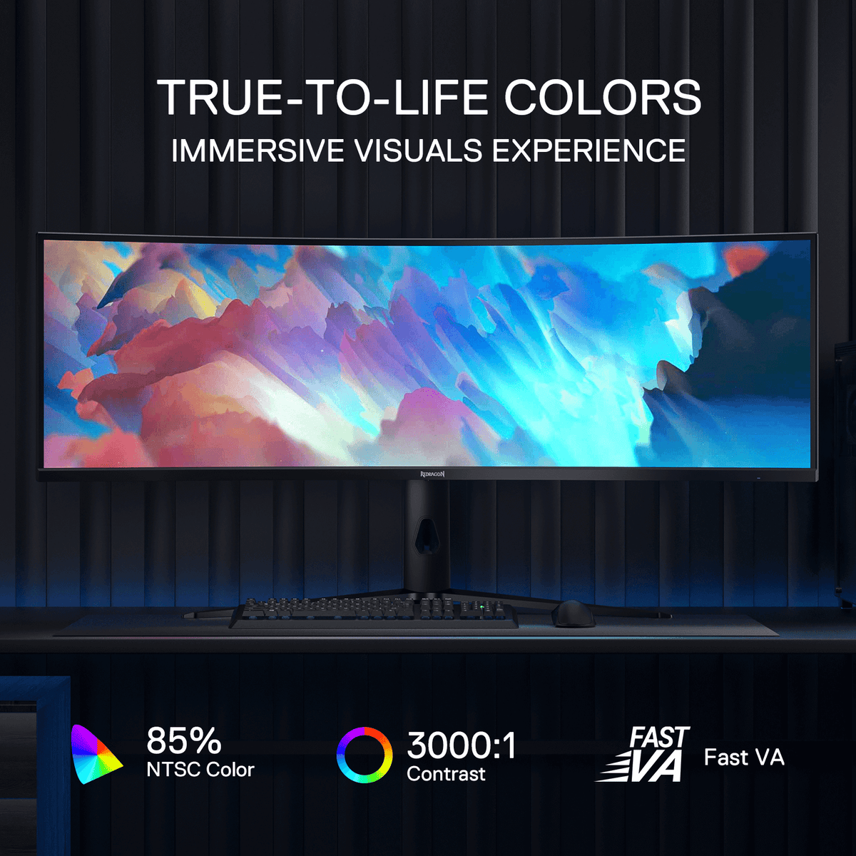 REDHORN GM49 49" 240Hz Curve Gaming Monitor, image 6 of 7 - enlarged view