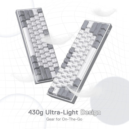FIZZ K617 60 White & Grey Small Mechanical keyboard - thumbnail 5