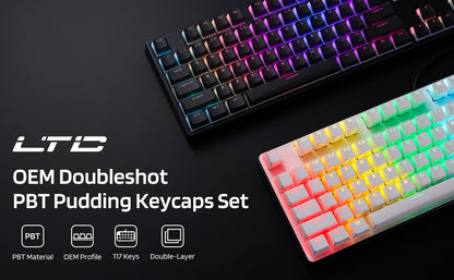 (Nur Tastenkappen) Redragon X LTC 117-Tasten OEM-Profil PBT Double Shot Taste... - thumbnail 9