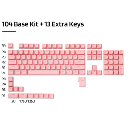 (Only Keycaps) Redragon X LTC 117-Key OEM Profile PBT Double Shot Keycaps - thumbnail 4