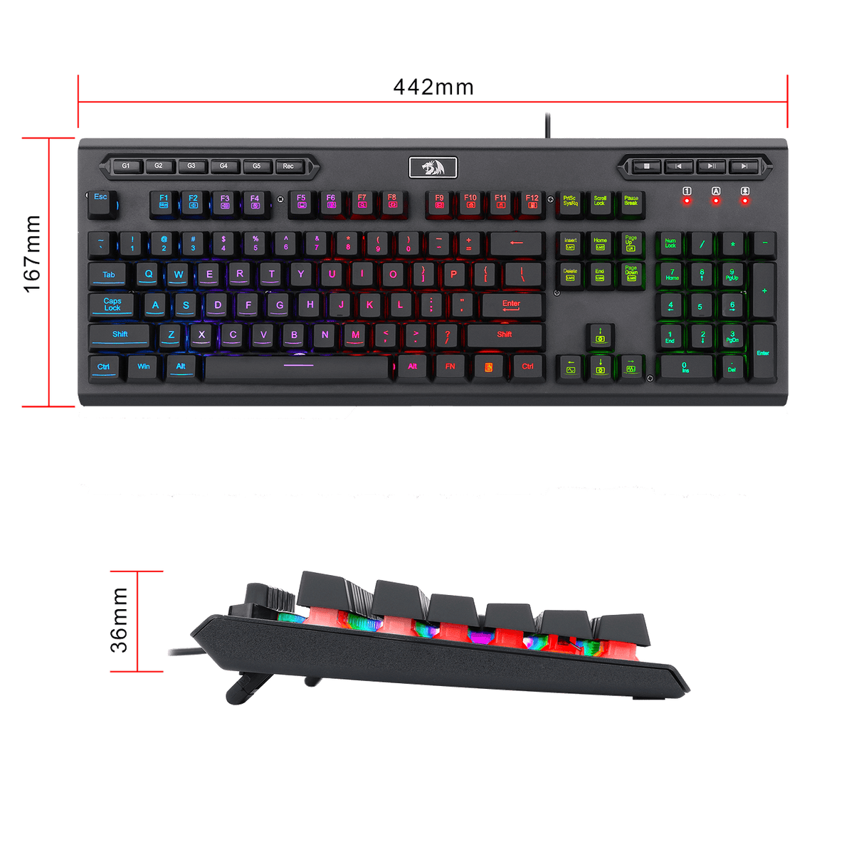 ADITYA K513 Wired Membrane Gaming Keyboard, image 18 of 18