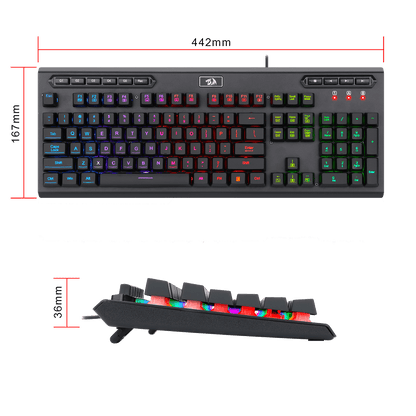 ADITYA K513 Wired Membrane Gaming Keyboard - thumbnail 18