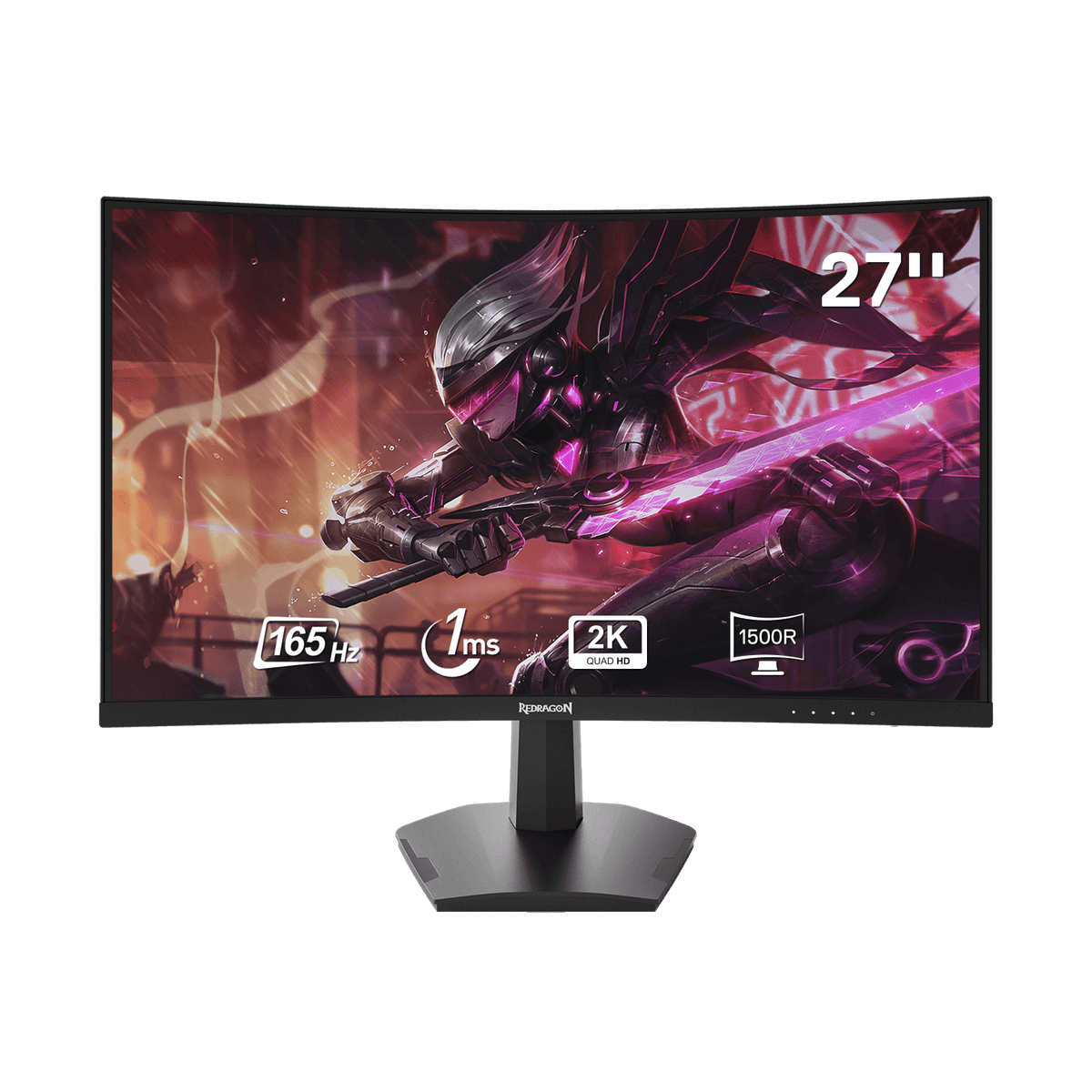 CORAL 27" 144hz/165HZ Curve Gaming Monitor, image 1 of 9