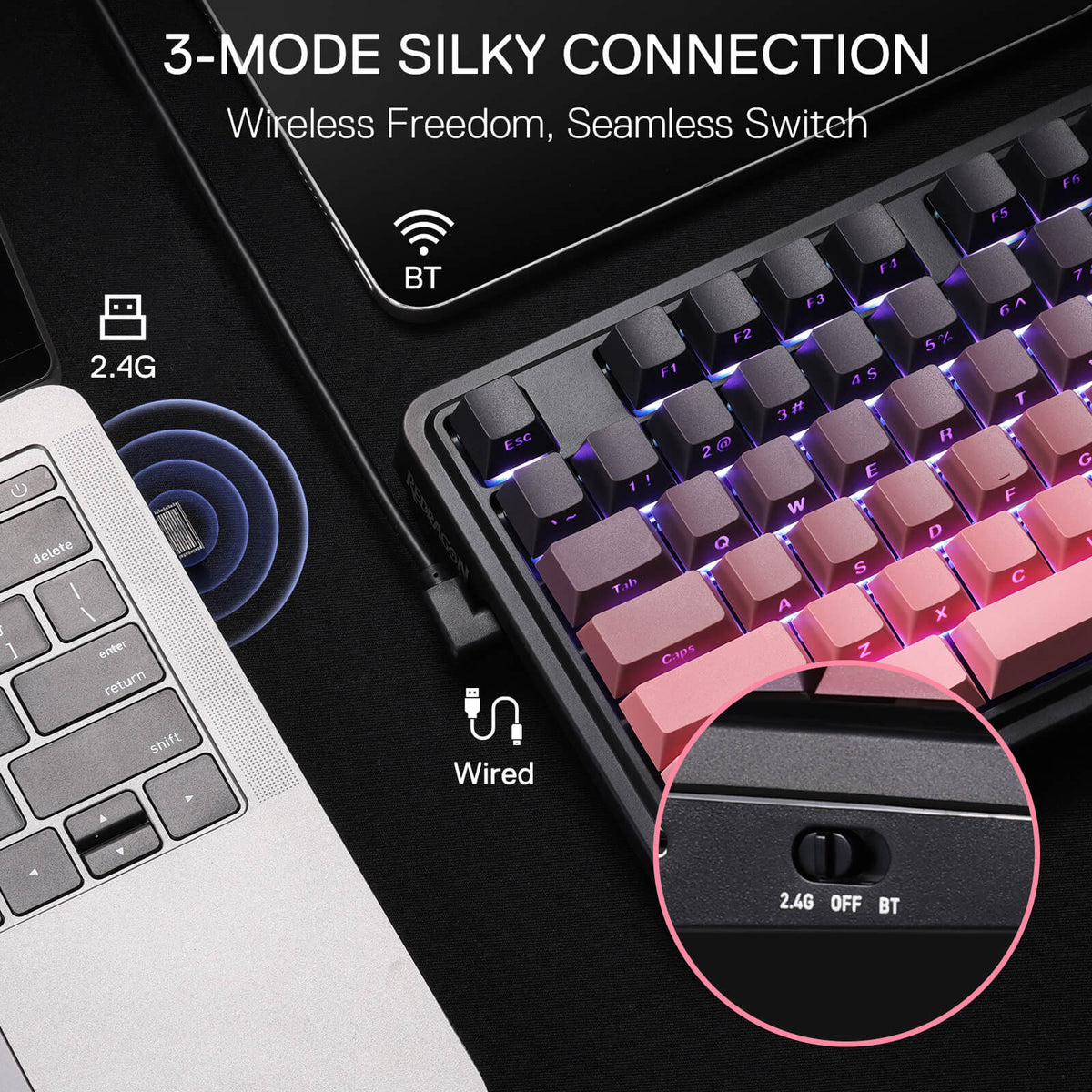 ANTONIUM K728 PRO (Side Printed PBT Keycaps), image 3 of 16