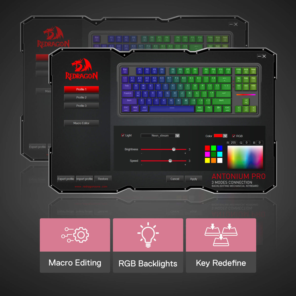 ANTONIUM K728 PRO (Side Printed PBT Keycaps), image 10 of 16