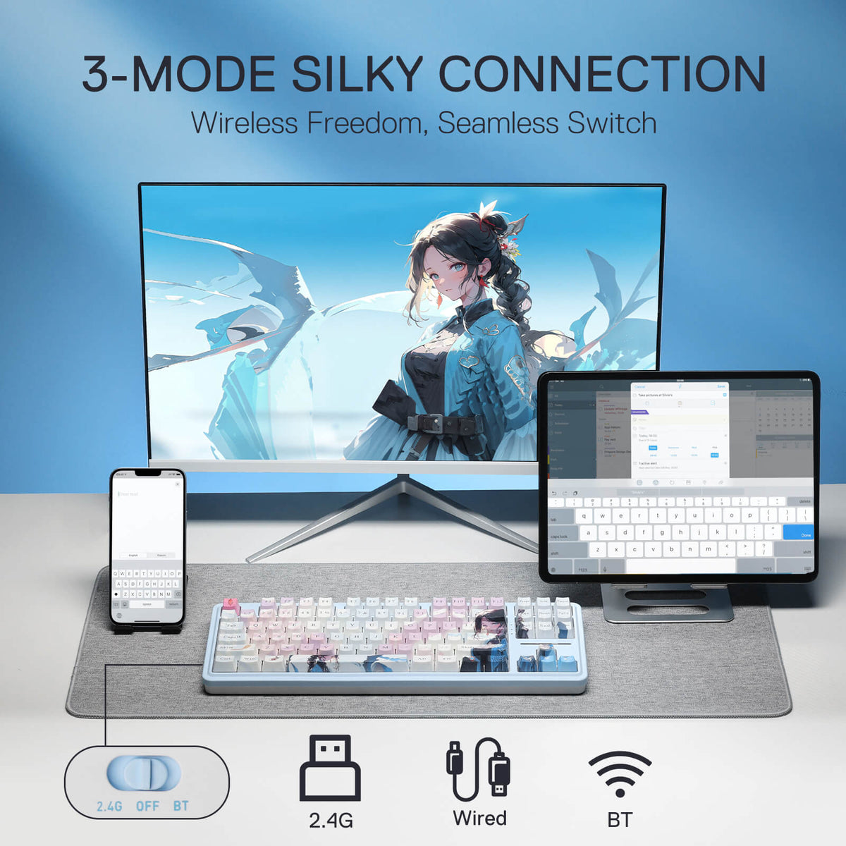 ANTONIUM K728 PRO SE Anime Keyboard, image 4 of 16 - enlarged view