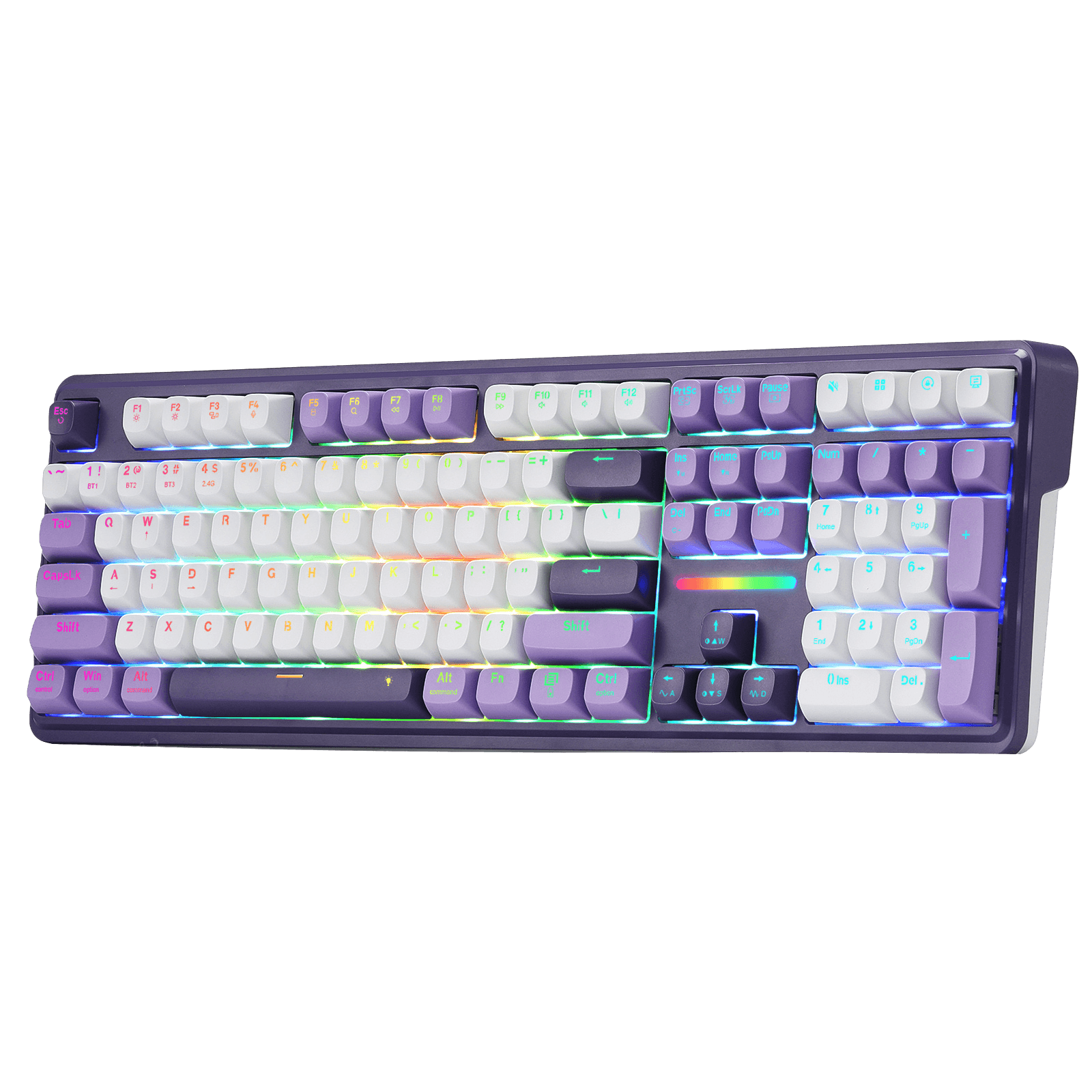 Redragon ANTONIUM K745 PRO 108 Keys Wireless Gasket Mechanical Keyboard, Purple | show