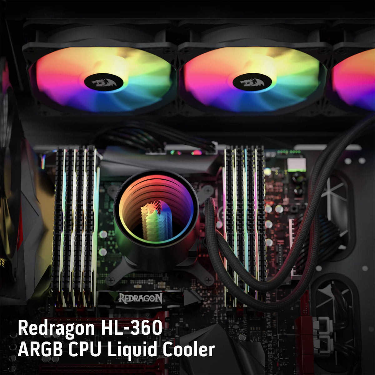 ARGB All-in-one AIO Liquid CPU Cooler, image 7 of 21 - enlarged view